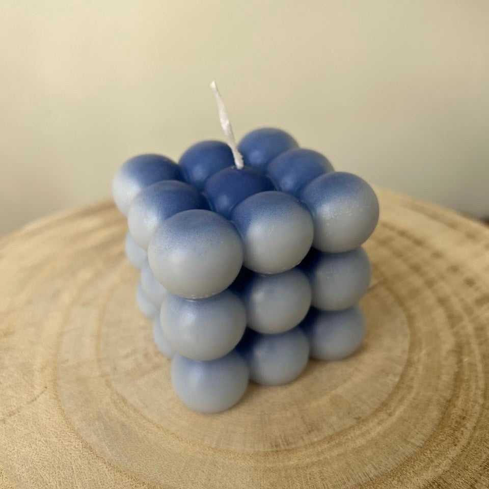 Bubbles Medium cube Handmade Candle