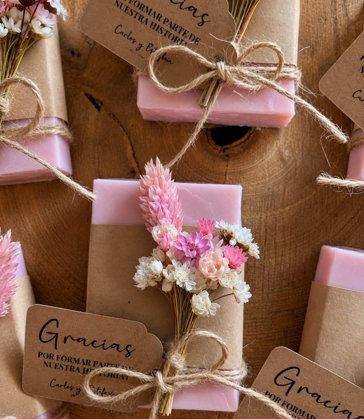 Handmade Pink Soap Wedding Favors - Baby Shower