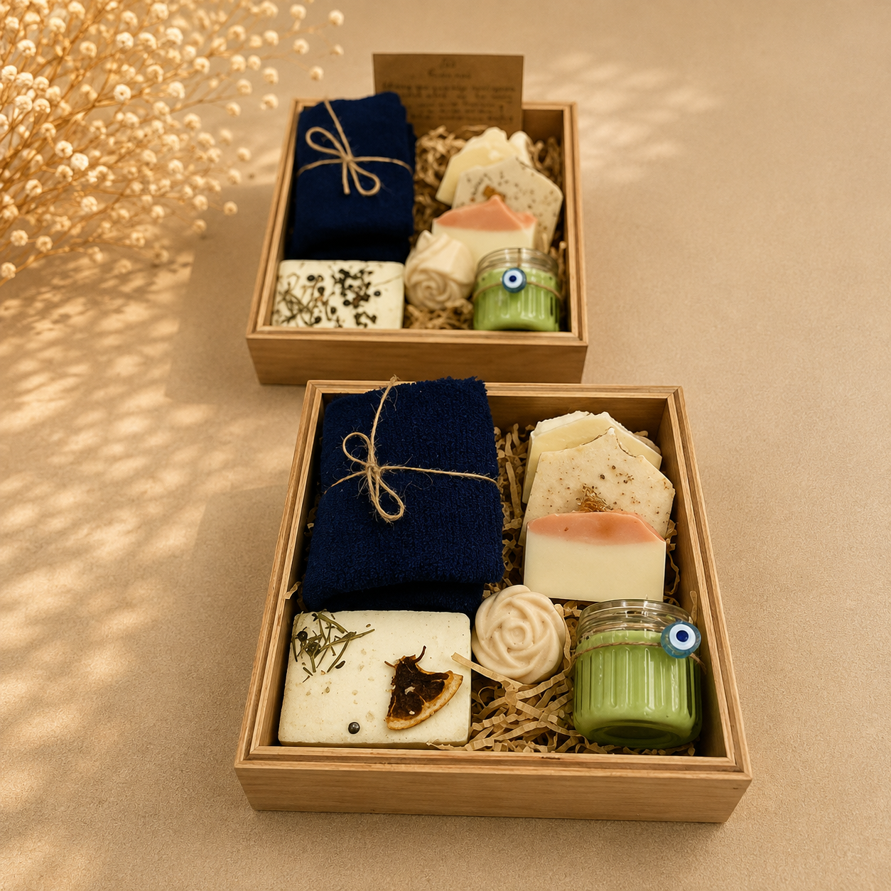 Scented Serenity — Natural Wellness Wooden Hamper