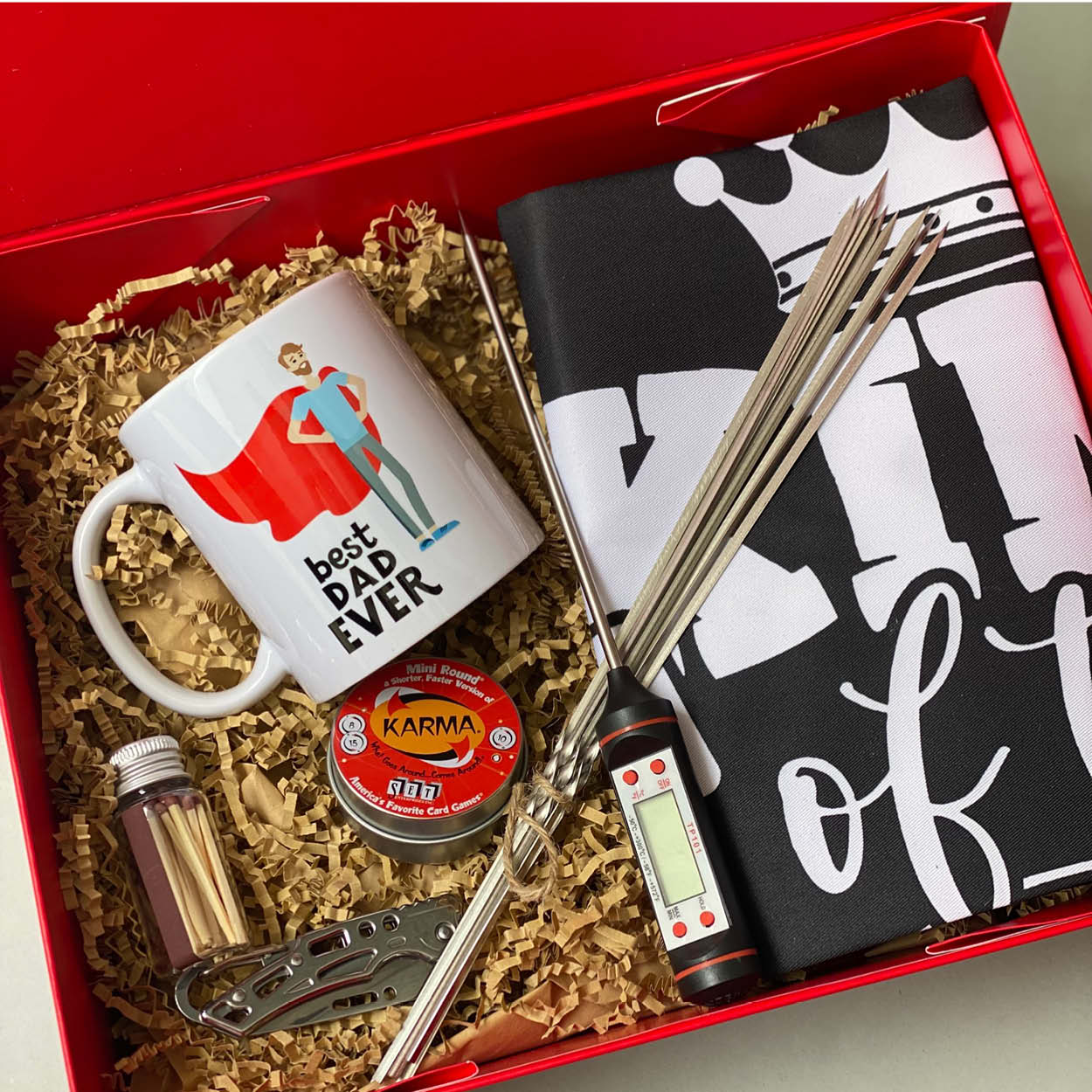 Dad's King of the Grill Gift - Ultimate BBQ Gift Box for Dad