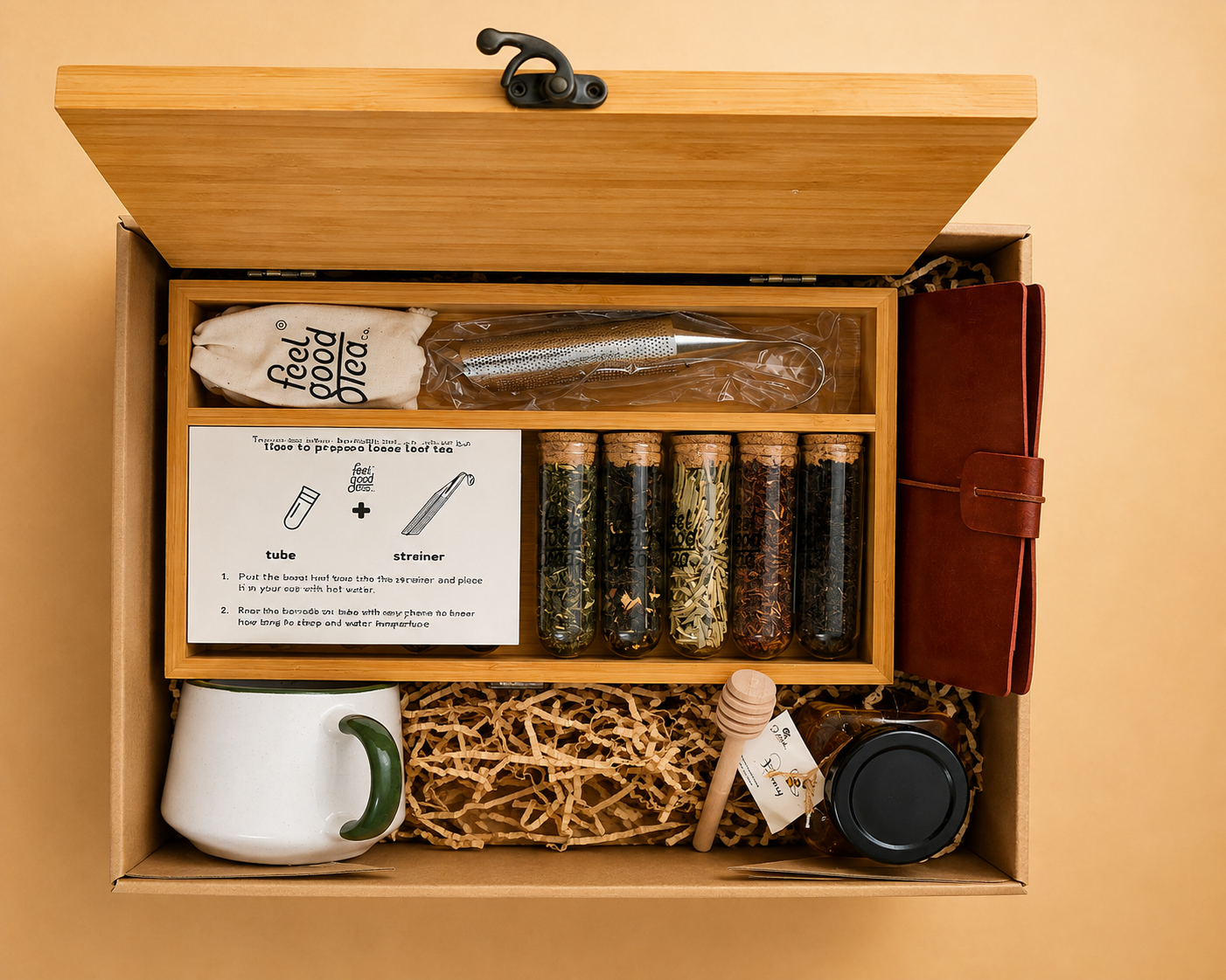 Tea & Tranquility Gift Box — Feel‑Good Tea Set & Self‑Care Hamper