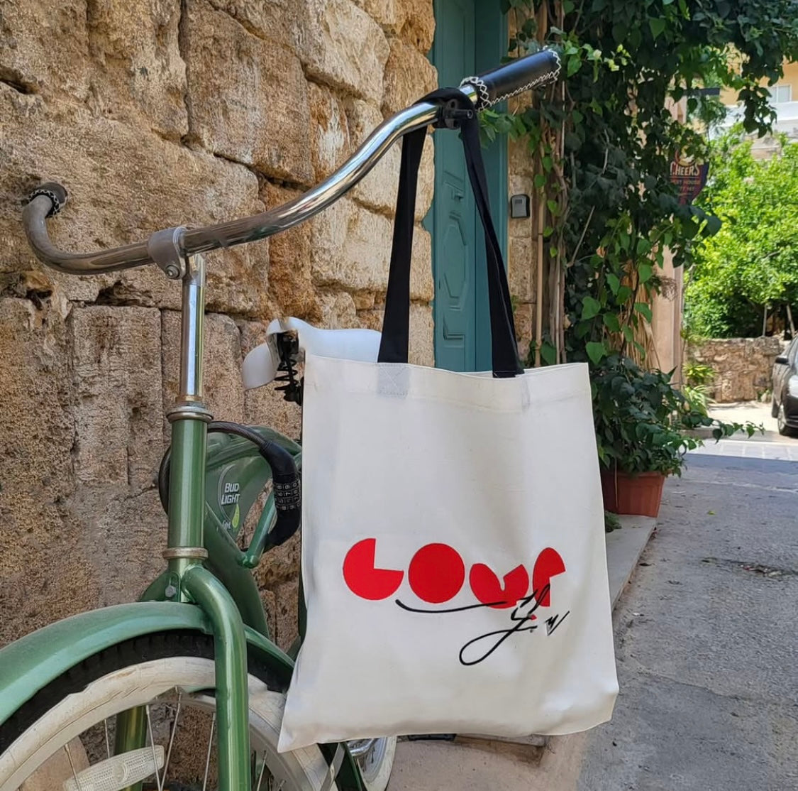 "Love You" Embroidered Tote Bag – Stylish & Practical Gift