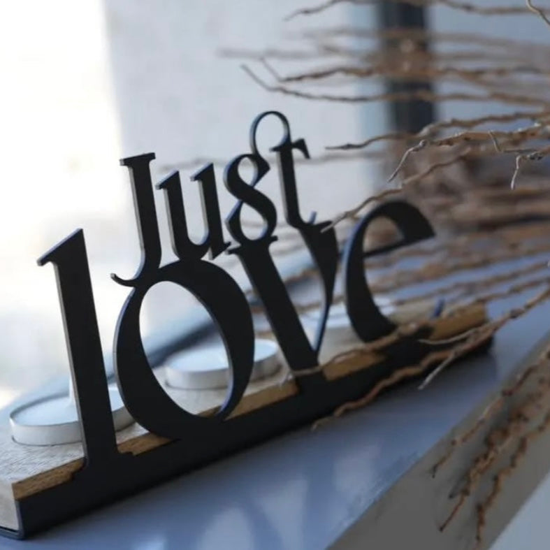 Just Love Metal Candle Holder – A Timeless Gift of Warmth & Affection