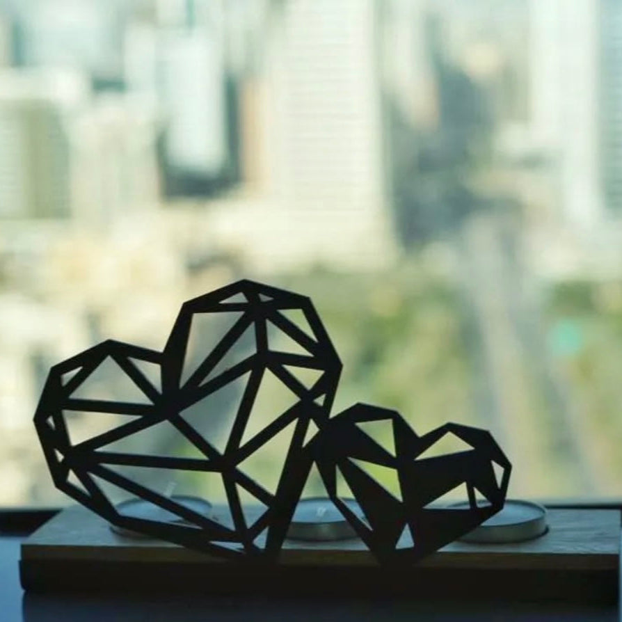 2 Hearts Metal Candle Holder – A Gift of Love & Warmth