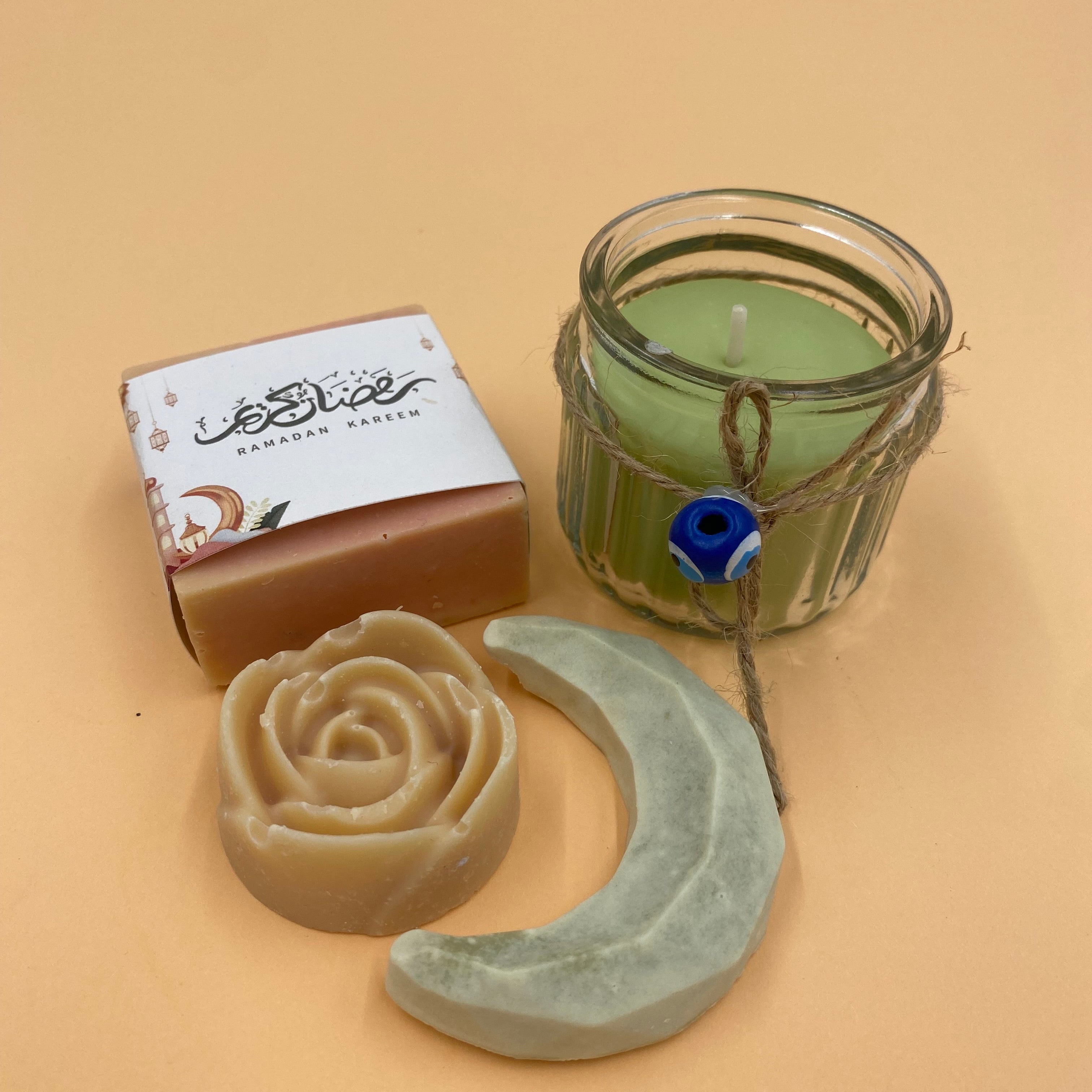 Elegant Wooden Gift Box – Natural Soaps & Scented Candle