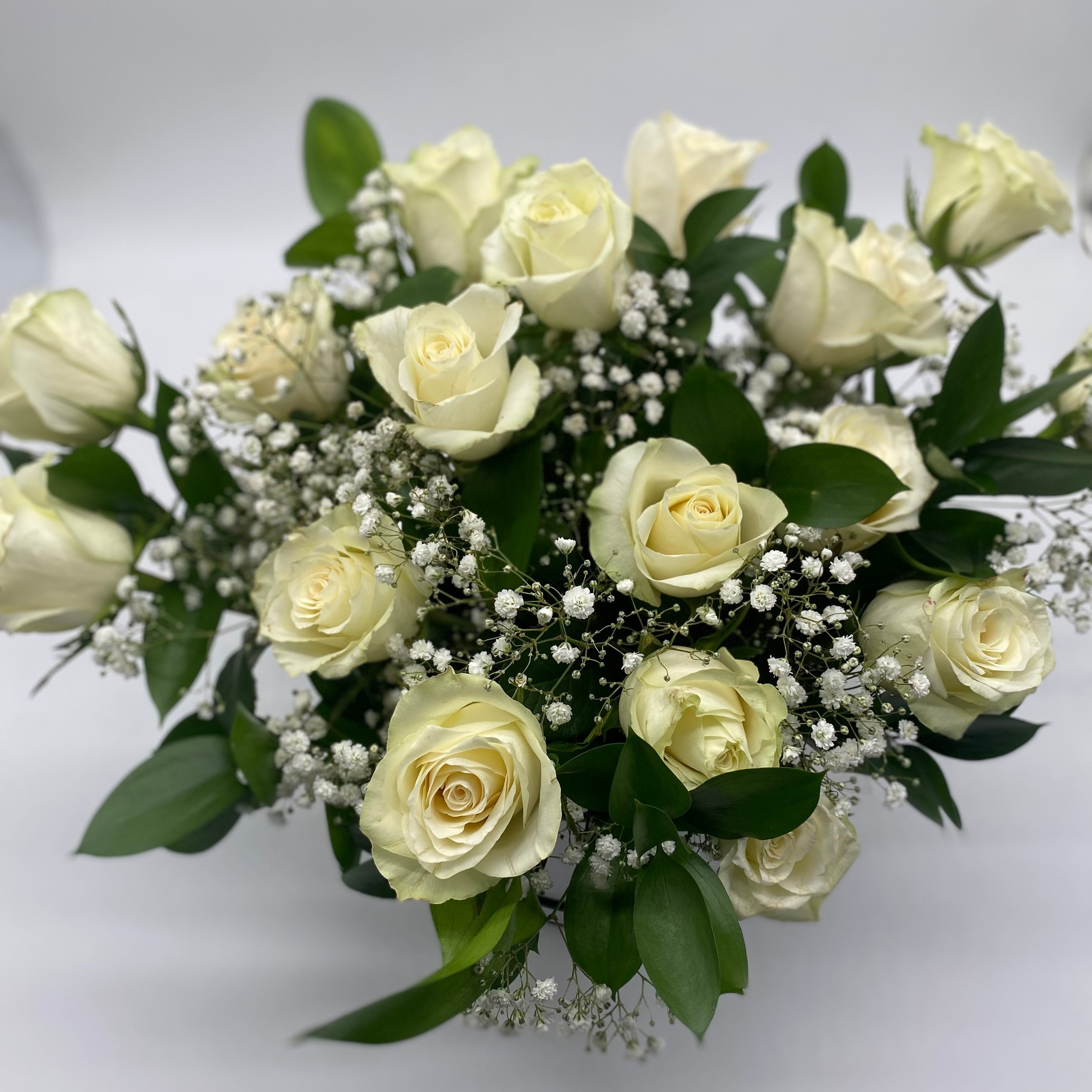 Elegant White Roses Bouquet