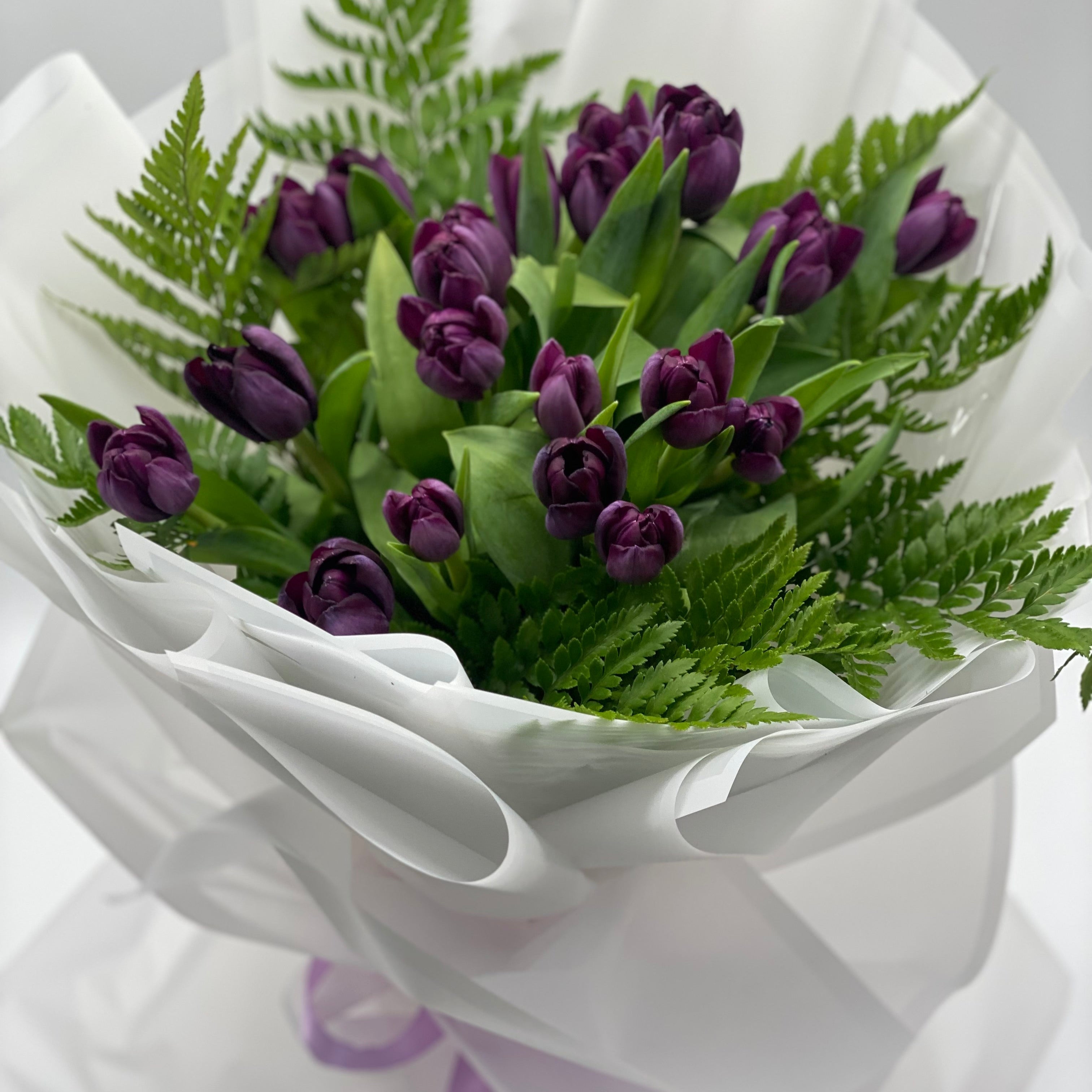 Chic Purple Tulip Bouquet