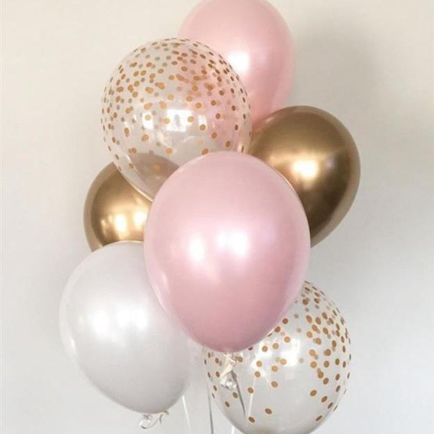 Pink Floral Polka Balloons