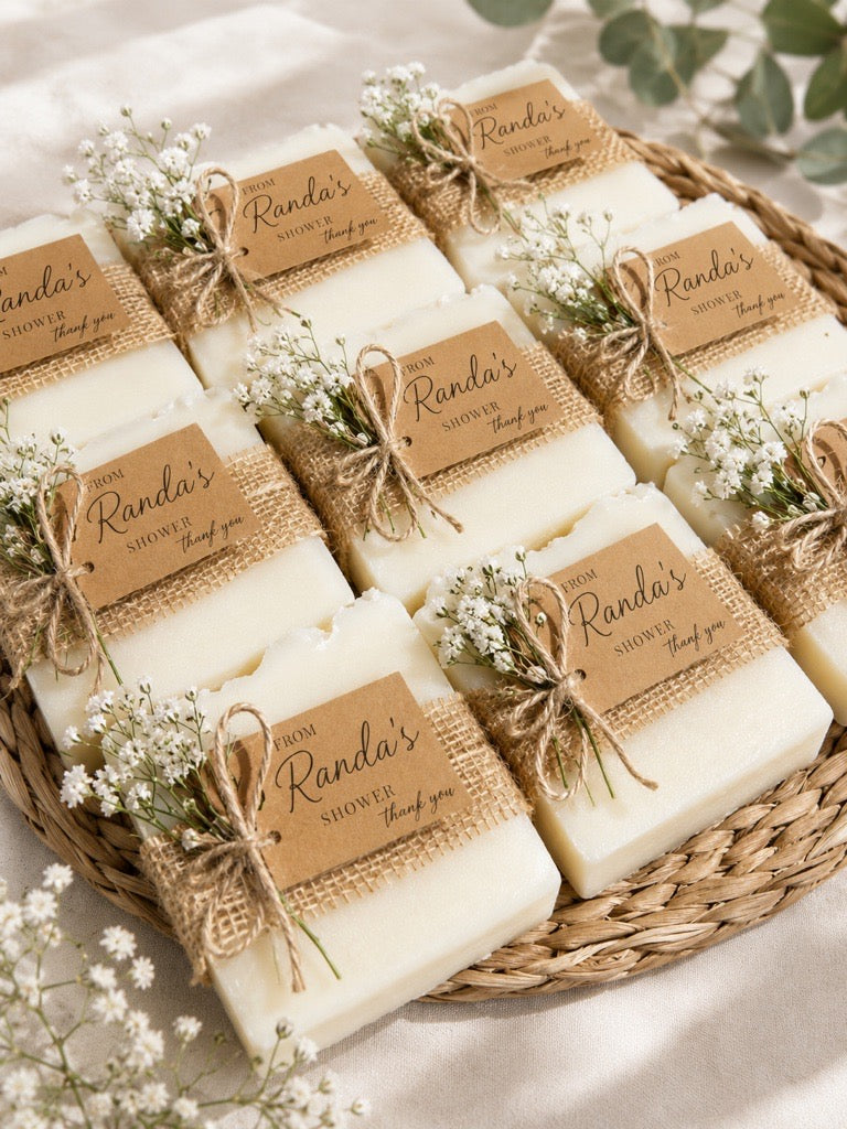 Personalized Rustic Soap Favors | Bridal Shower, Wedding & Event Guest Gifts
