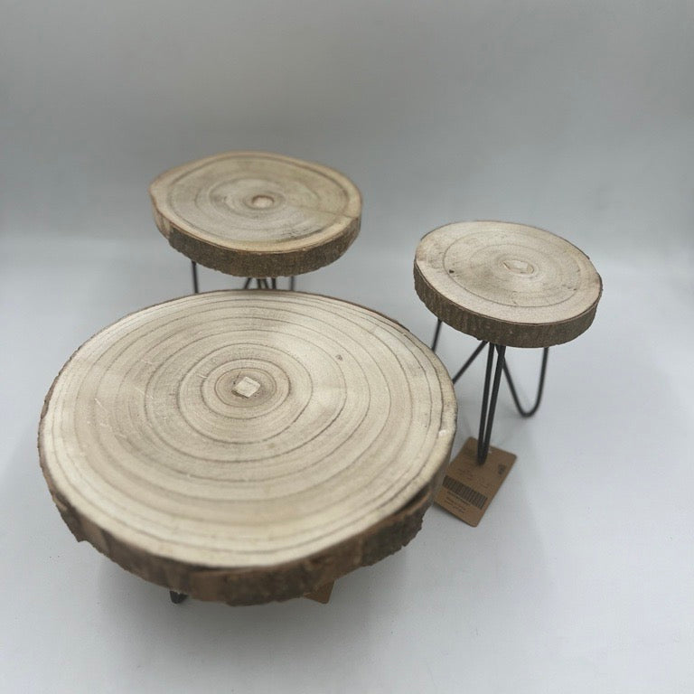 Wooden Round Stand - Tray