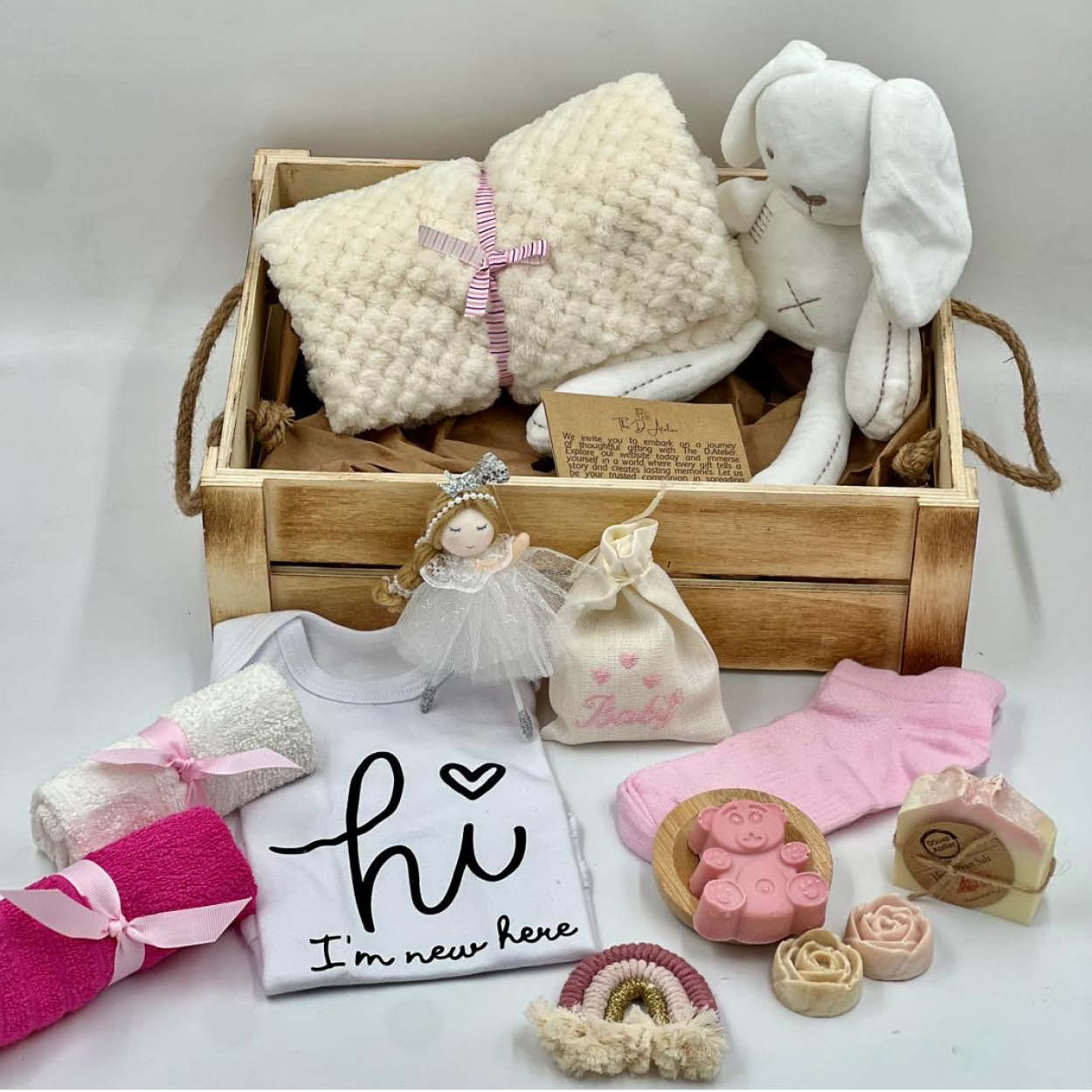 It's a Girl! Welcome Baby Girl Gift Basket