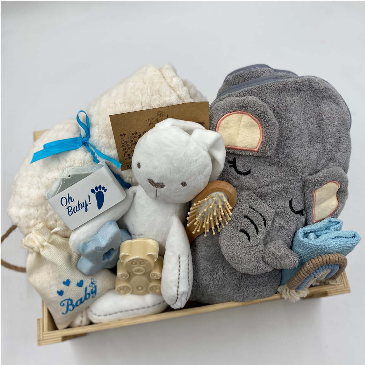 Oh Boy! Newborn Baby Gift Basket