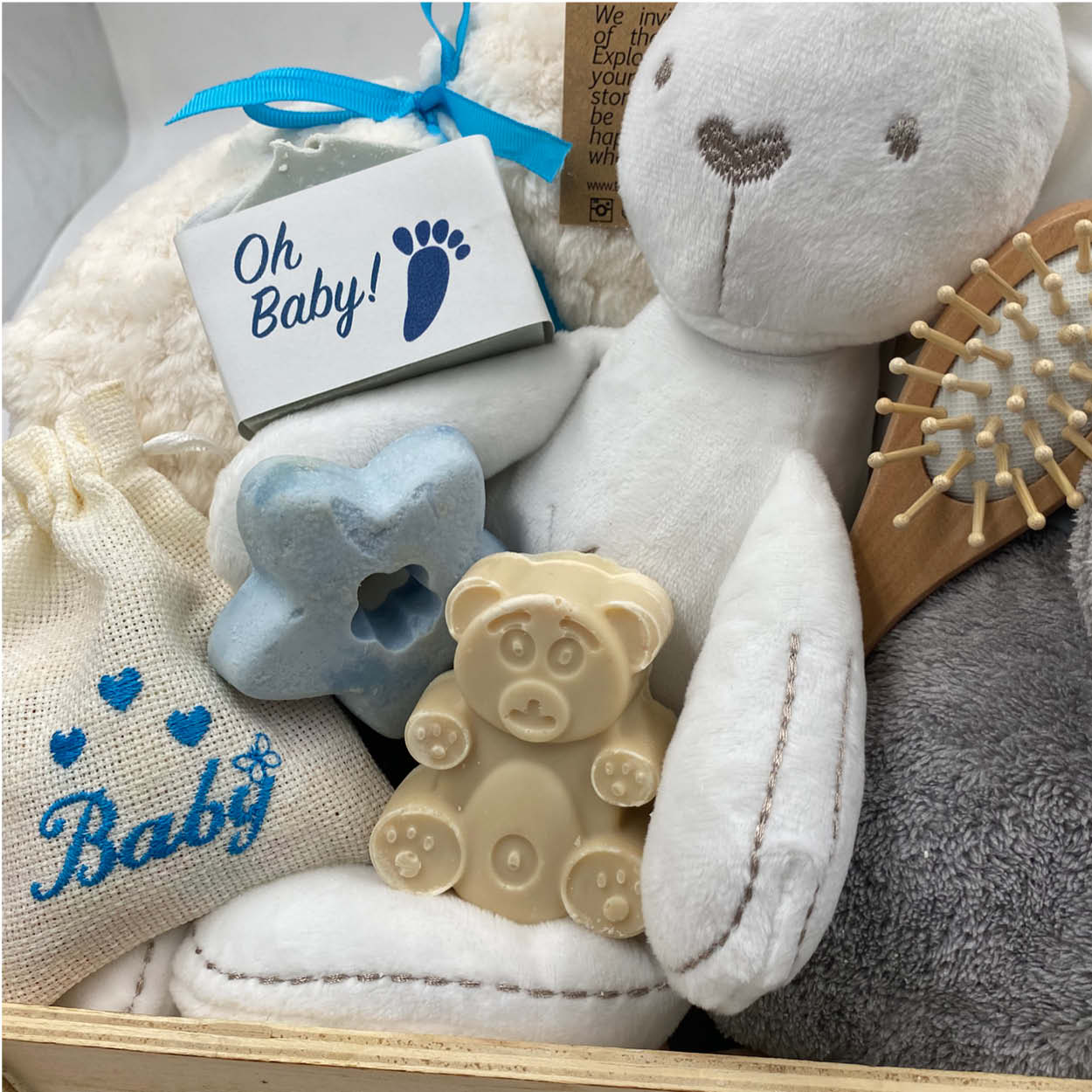Oh Boy! Newborn Baby Gift Basket