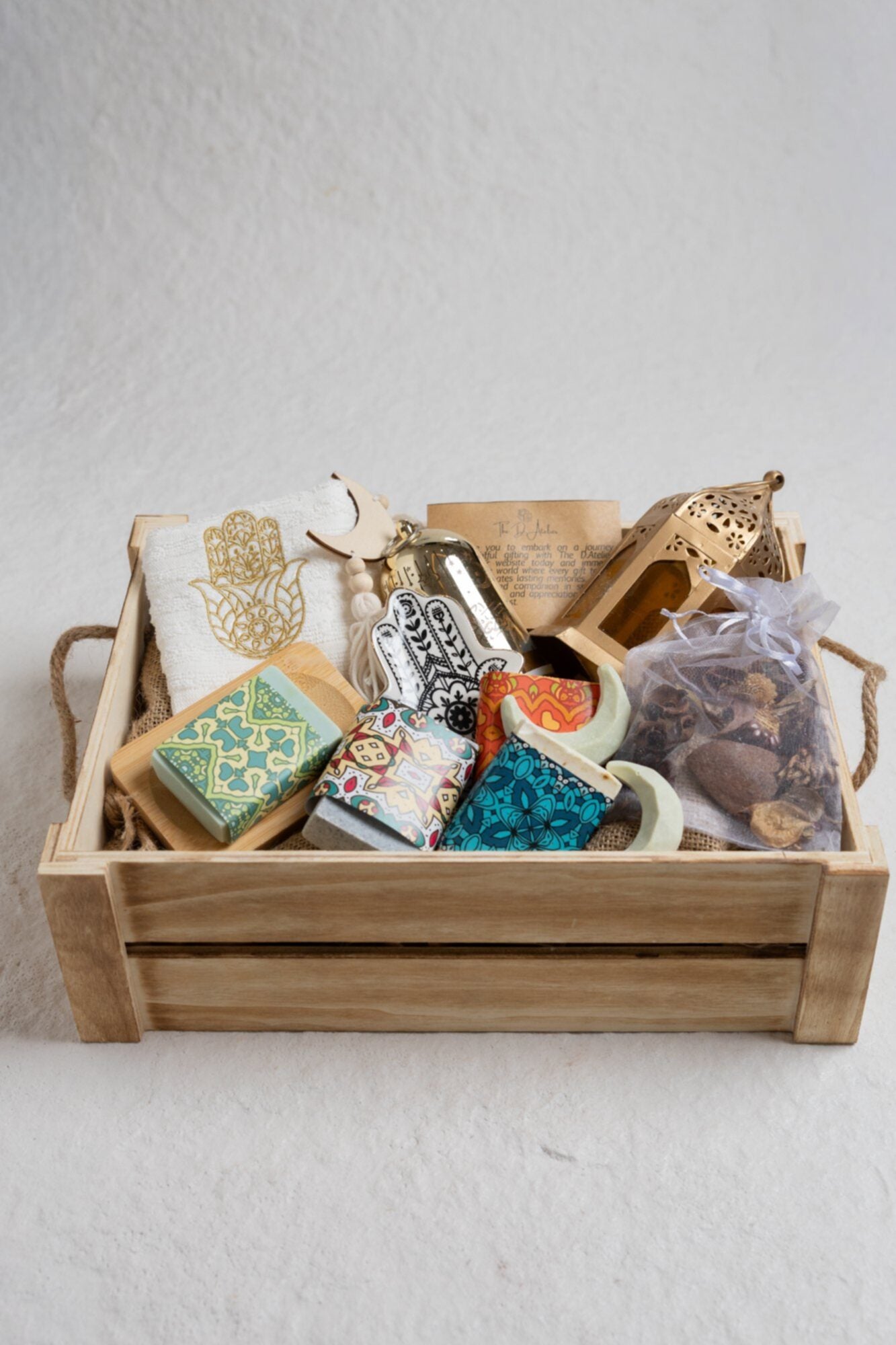The Lantern Hamper - Selection of Handmade soaps and accessories