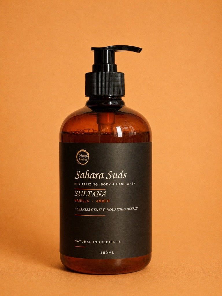 Sahara Suds — Sultana Natural Body and hand Wash (450 ML) — Vanilla & Amber No
