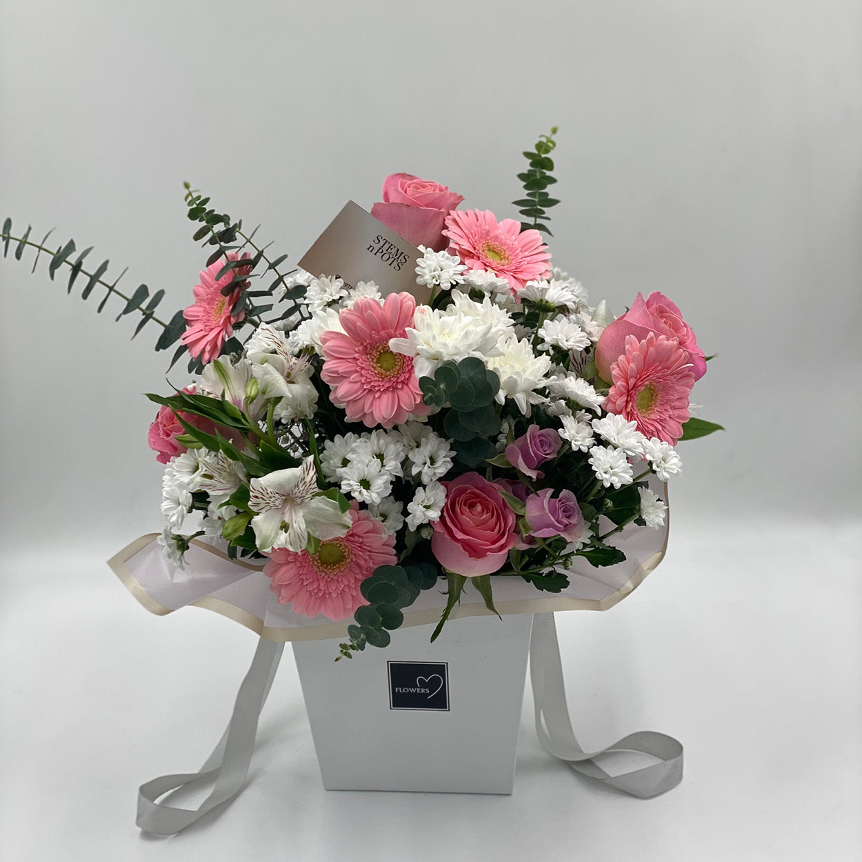 Pink & White Bouquet – Perfect Congratulations Gift