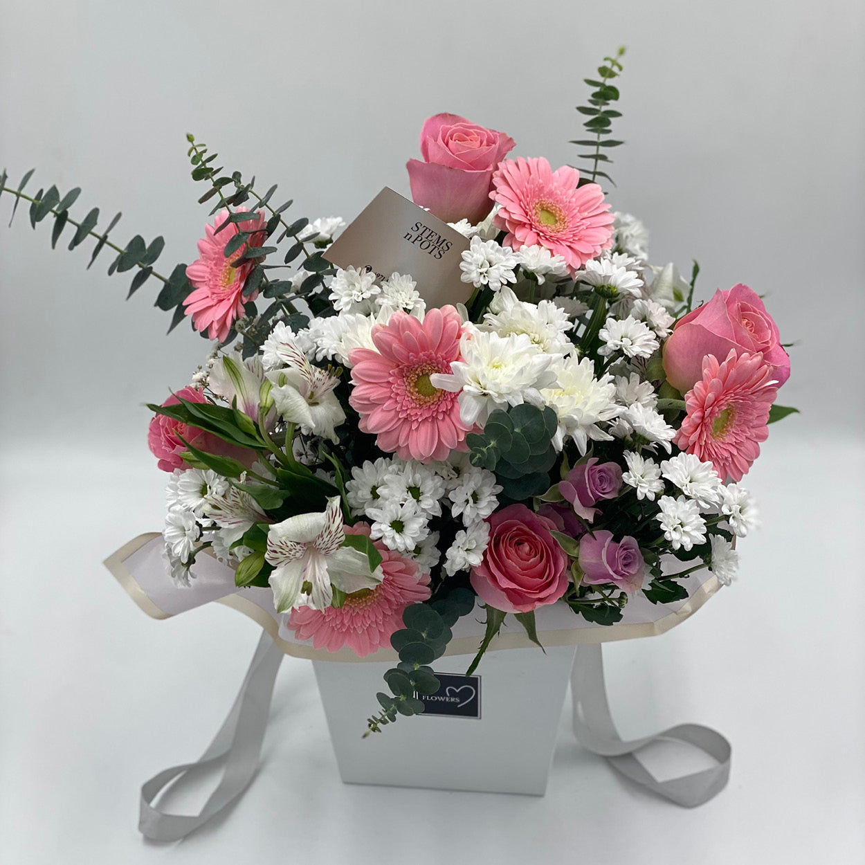 Pink & White Bouquet – Perfect Congratulations Gift