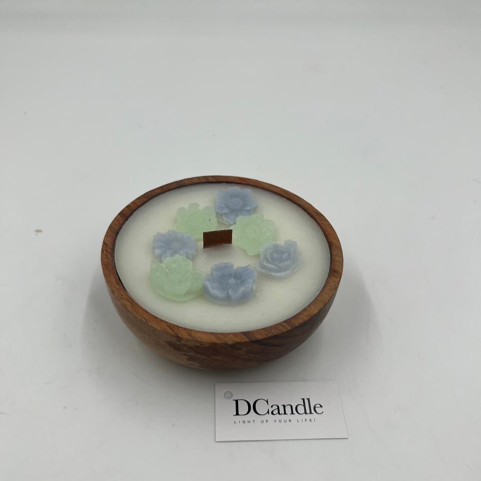 Wooden Candle Flower Pot