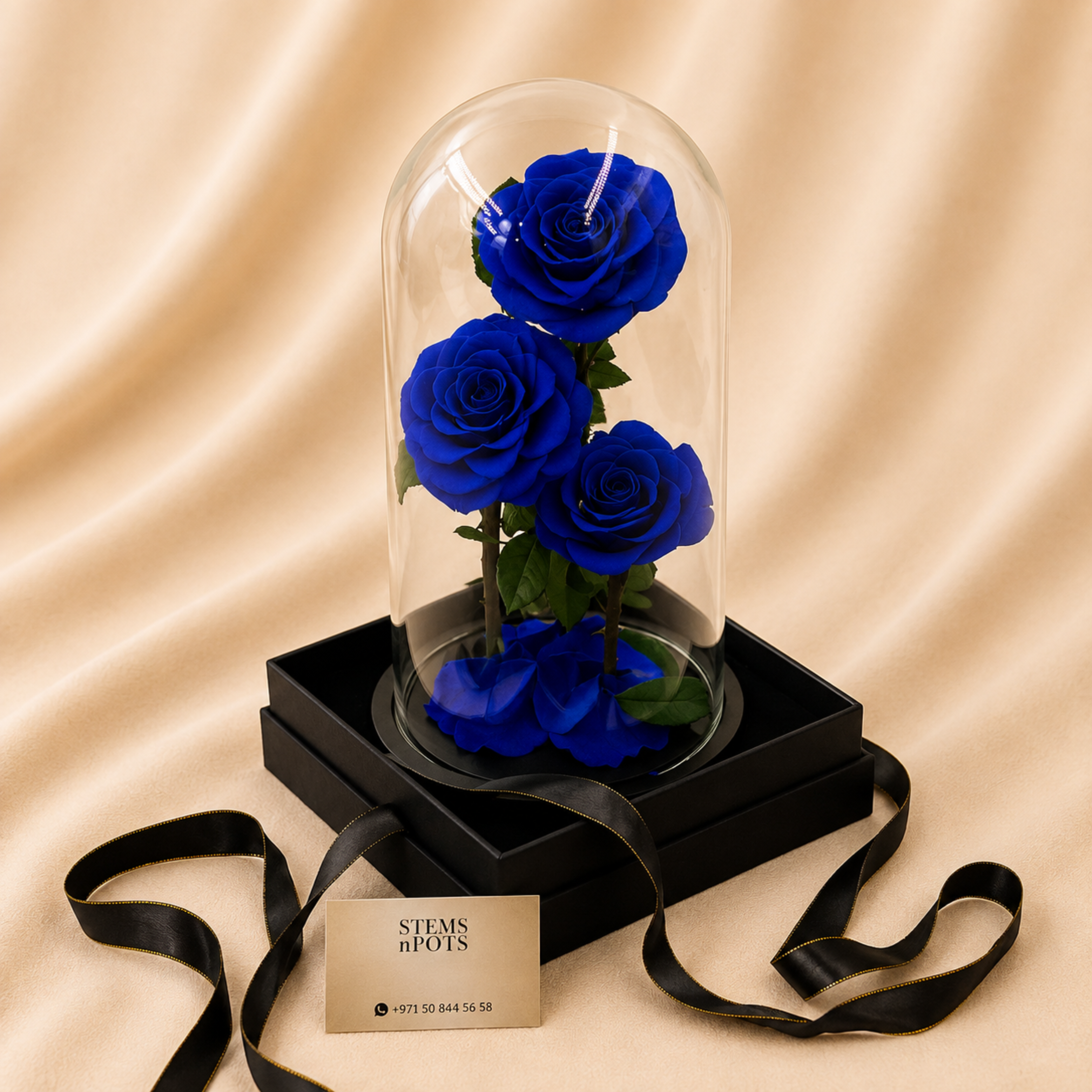 Blue Endless Roses Bouquet – A Unique Gift of Timeless Elegance