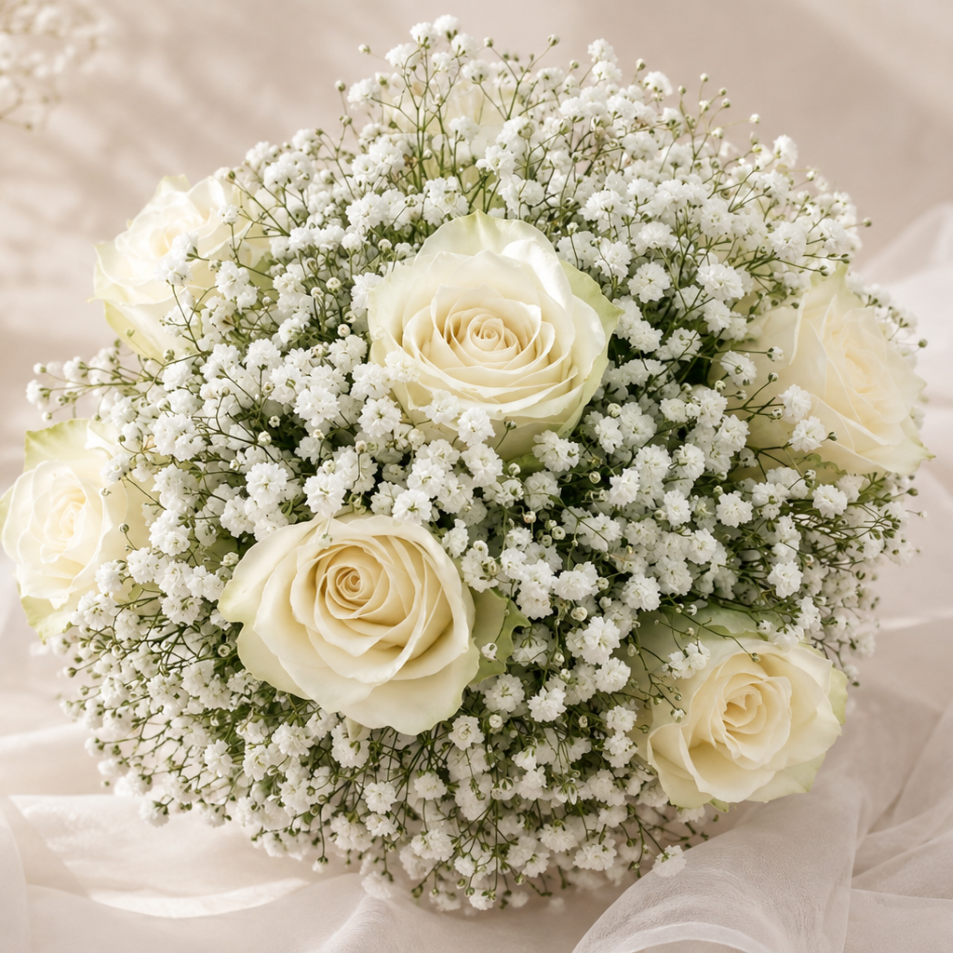 White Roses flower Bouquet