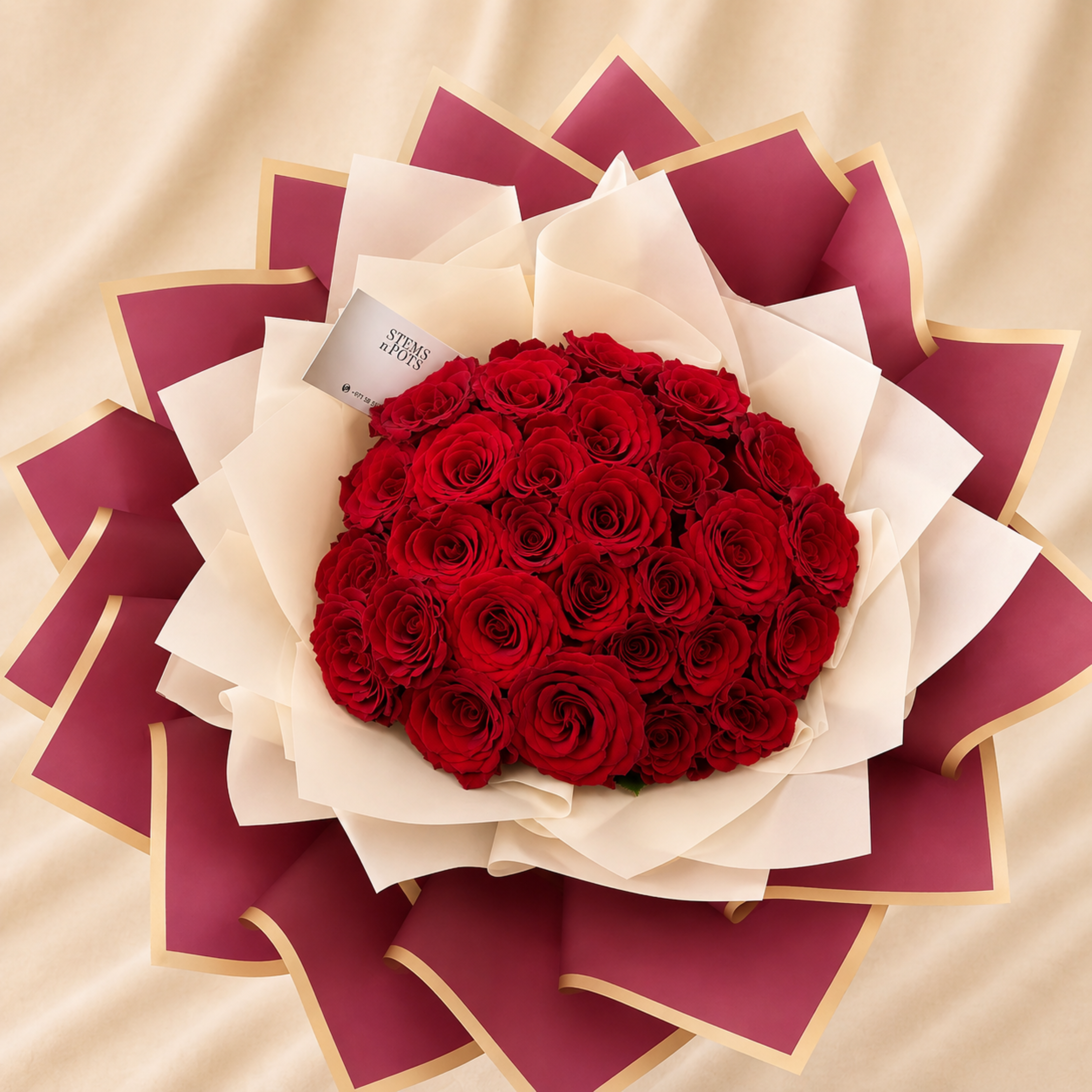 Red Roses for Love – Classic Romantic Bouquet