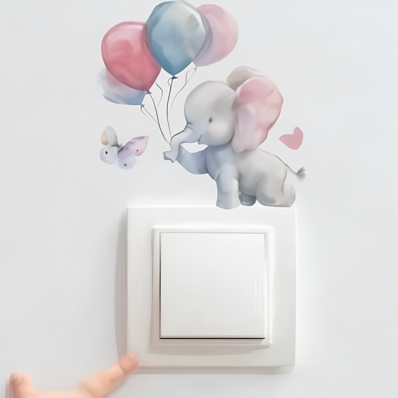Baby Girl Elephant Wall Decal