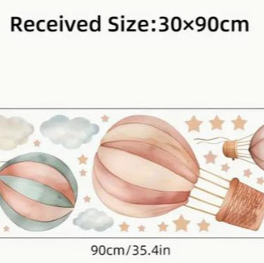 Creative Wall Stickers Cloud Hot Air Balloon Wall Decor Stickers