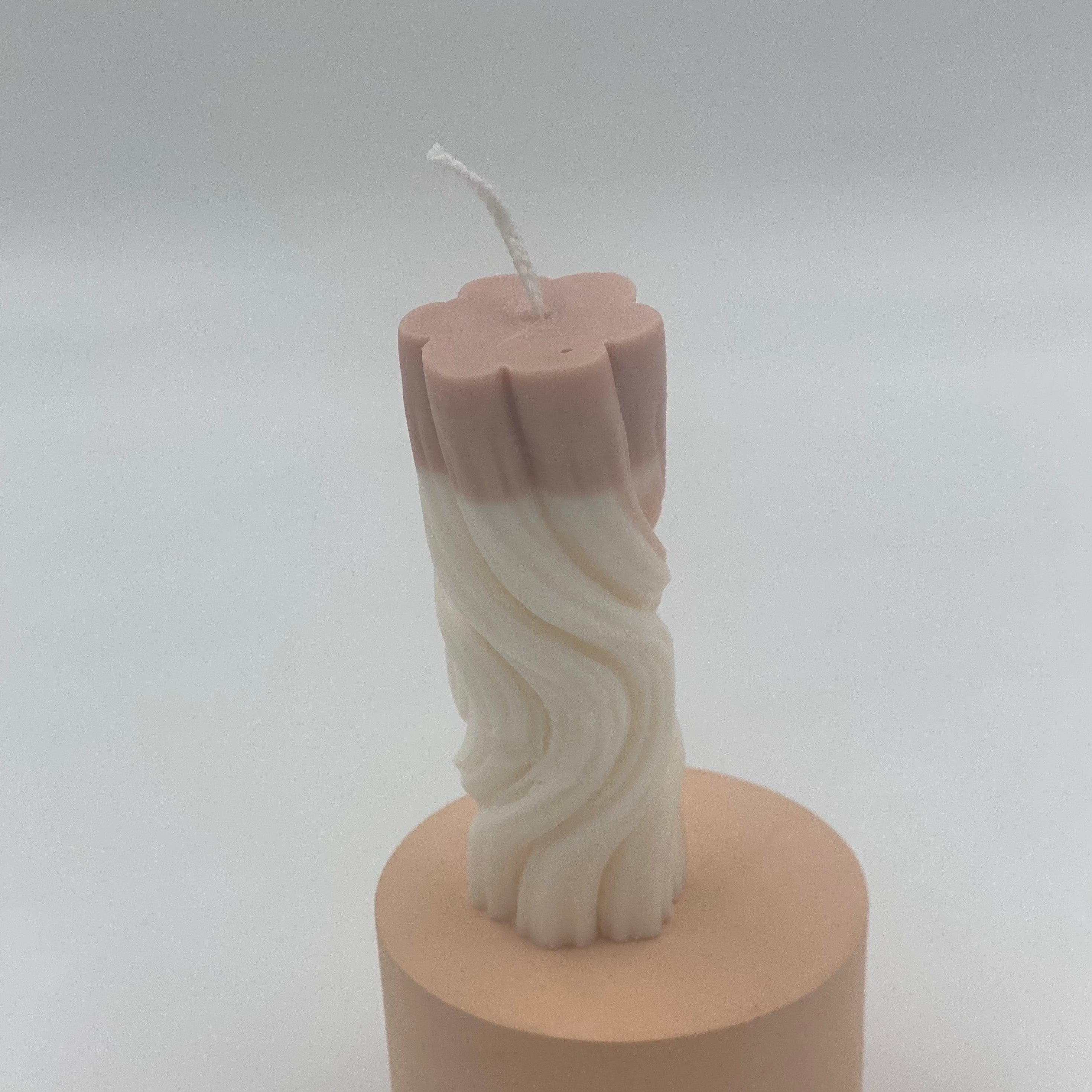 Swirly Small Handmade Candle