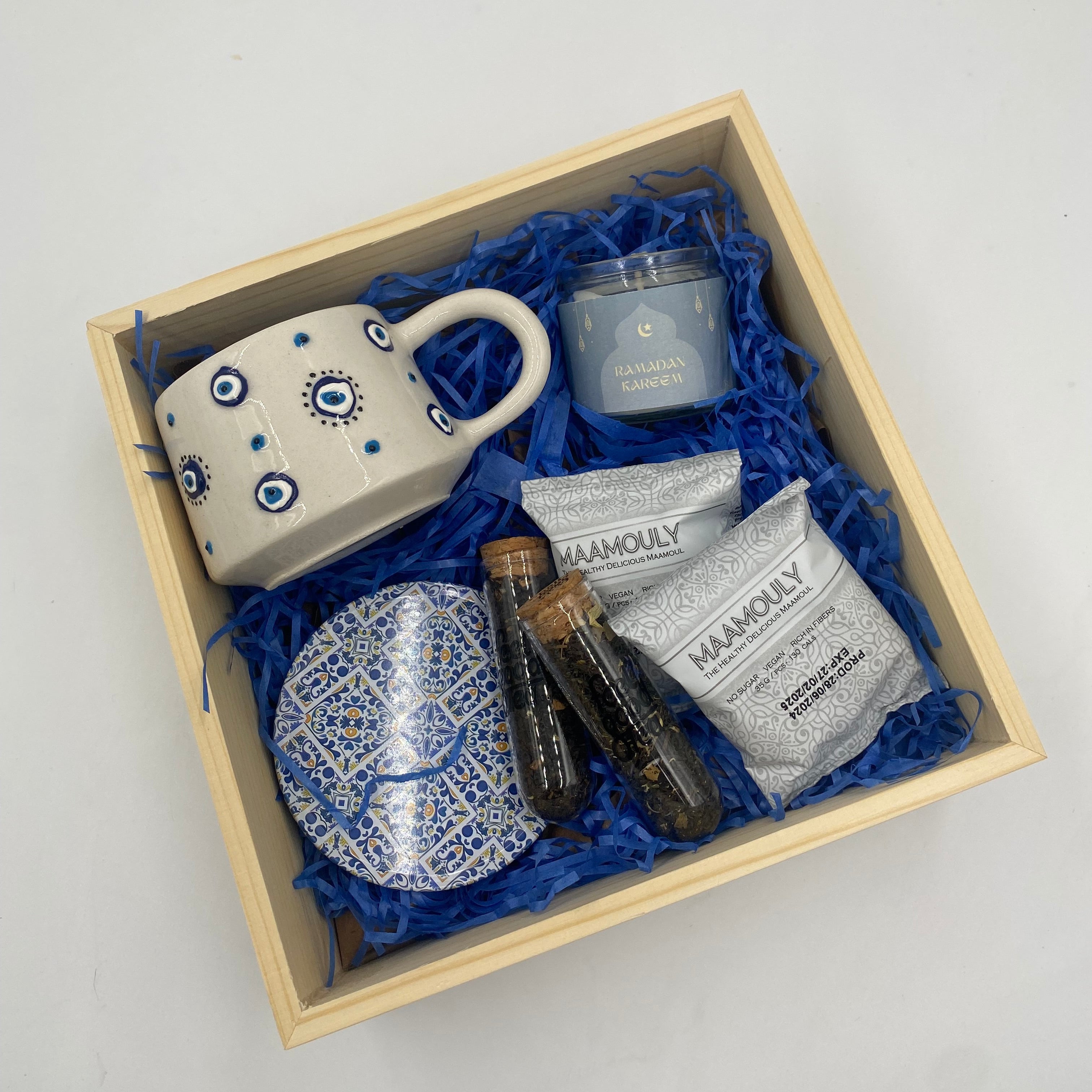 Blue Ramadan Wooden Box