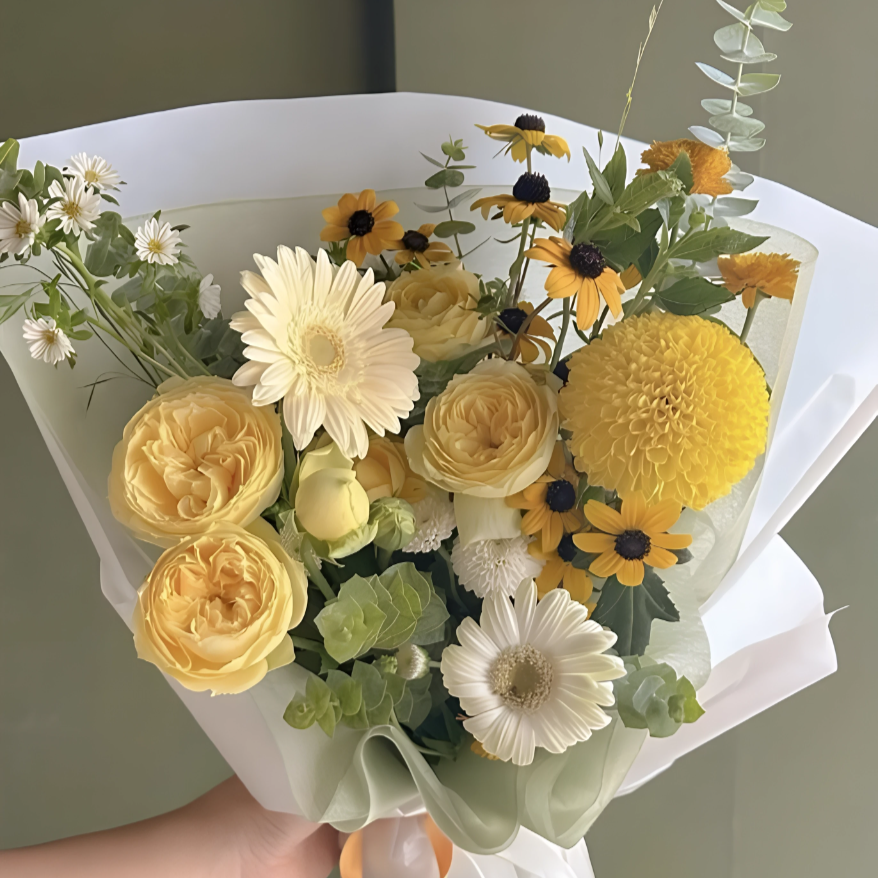 Spring Bouquet - Yellow Love - From UAE to Amman