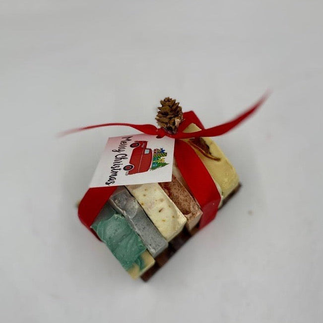 Elevate your skincare routine with our Natural Handmade Soap Sampler Box – a premium collection of handcrafted soaps made with pure, natural ingredients. Each bar is designed to gently cleanse, hydrate, and nourish your skin while delivering a unique aromatic experience.

What’s Inside:

A curated selection of our best-selling natural handmade soaps