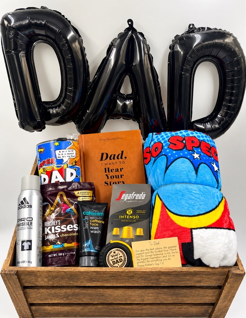 Father’s Day Wooden Bucket Box — Dad’s Pamper & Joy Hamper