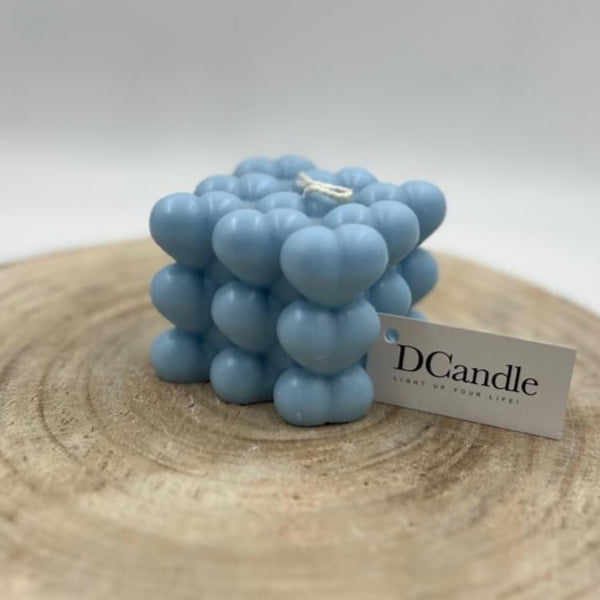 Cube of hearts Handmade Candle