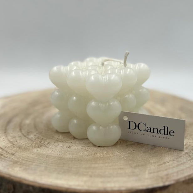 Cube of hearts Handmade Candle