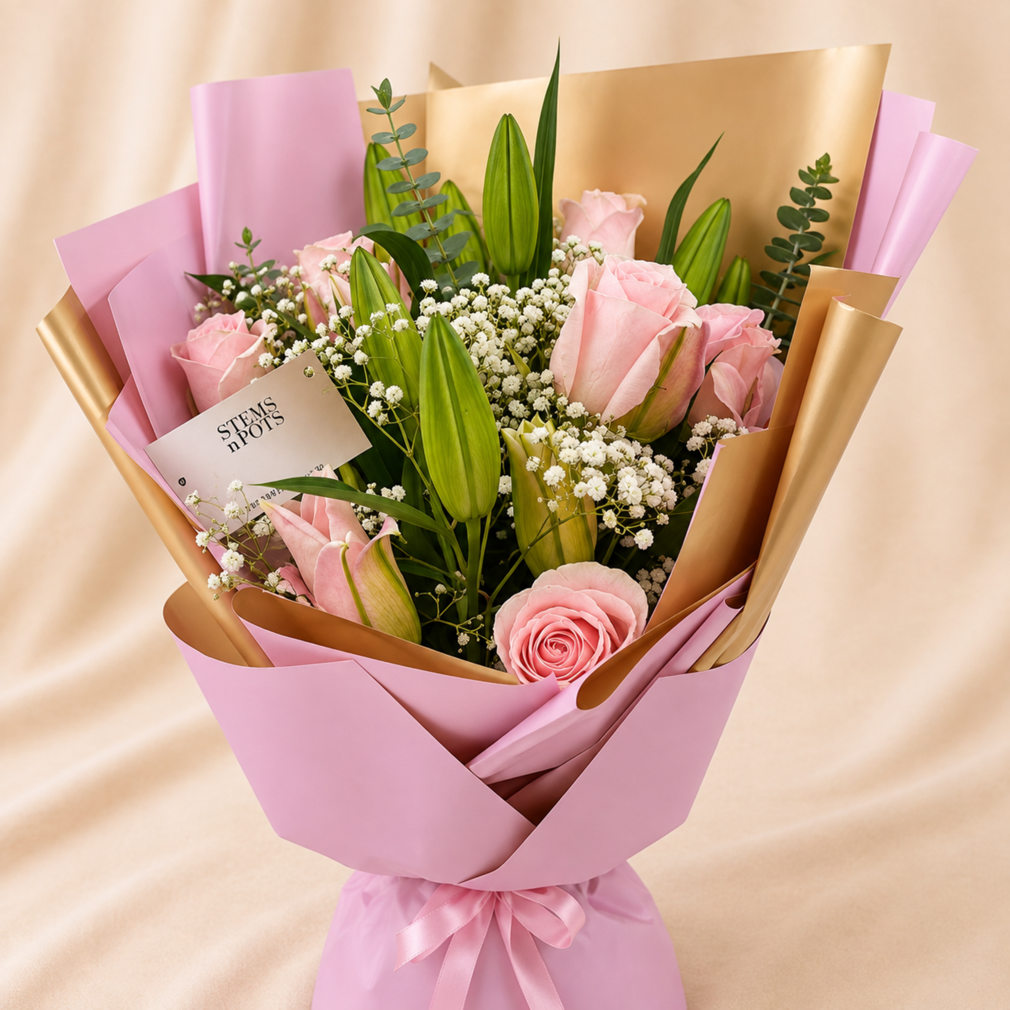 Stunning Pink Bouquet – A Perfect Birthday Gift for Mom