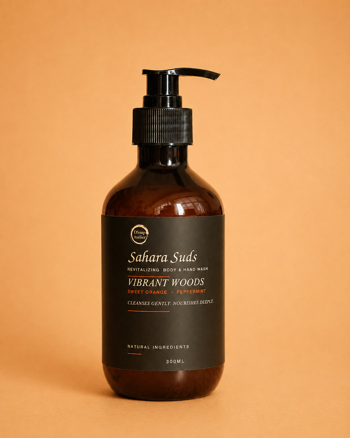 Sahara Suds — Vibrant Woods Natural Liquid Soap by D.Soap Atelier (300 ML)