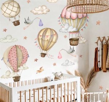 Baby Girl Balloon Wall Decal