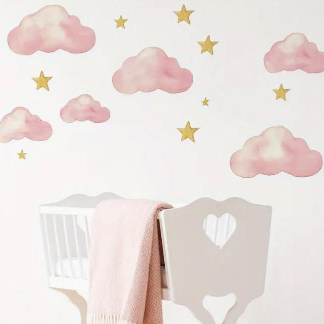 Pink Girly Style Colorful Clouds